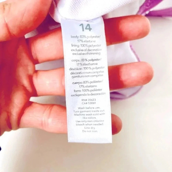 Carter’s Flip Sequin Flamingo One Piece Swimsuit Girl’s Size 14 - Picture 8 of 8